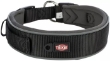 Picture of Trixie Premium collar, extra wide, M–L: 40–48 cm/40 mm, black/graphite