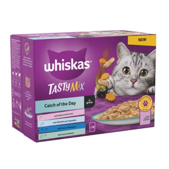 Picture of Whiskas 1+ Tasty Mix Catch of the Day in Gravy