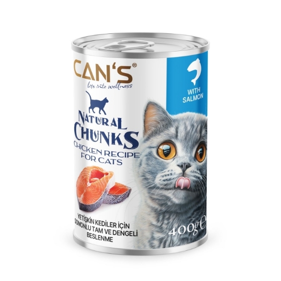 Picture of Can's natural chunks with salmon 400g  (12/pack)