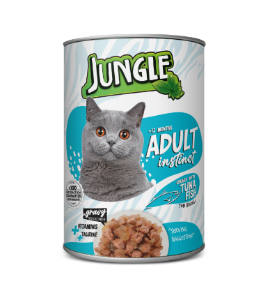 Picture of  Jungle Adult Instinct  chunks of tuna fish in gravy 415gm  (12/pack)