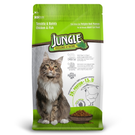 Picture of Jungle Adult Cat Food Chicken & Fish 15Kg