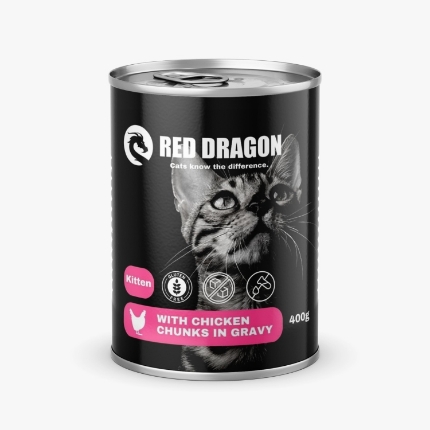 Picture of Red Dragon Kitten Chicken Chunks in Gravy a 400g (12/pack)