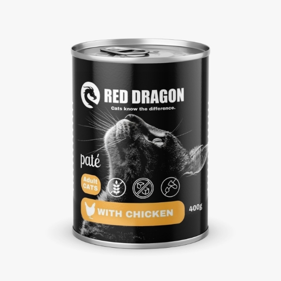 Picture of  Red Dragon Adult cat  Chicken Paté  400g (12/Pac)