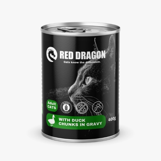 Picture of Red Dragon Adult Cat Food Duck Chunks in Gravy 400g (12/pack)