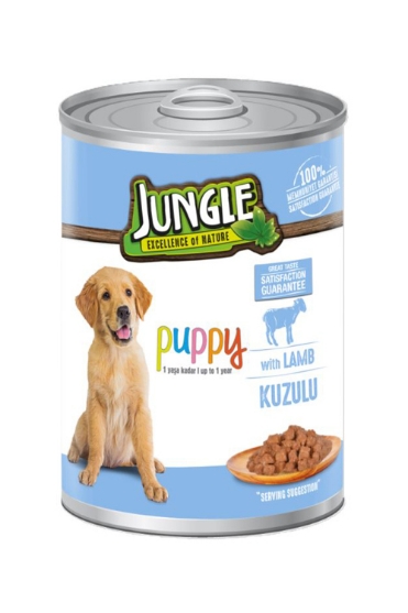 Picture of Jungle Puppy with Lamb  chunks in jelly. 400g (12/pack)