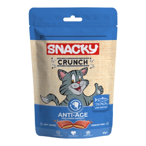 Picture of Snacky Crunch Anti-Age Cat Treats with Salmon (60g)