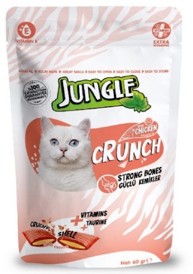 Picture of Jungle Cat Crunch (Strong Bones) with Chicken (60g)