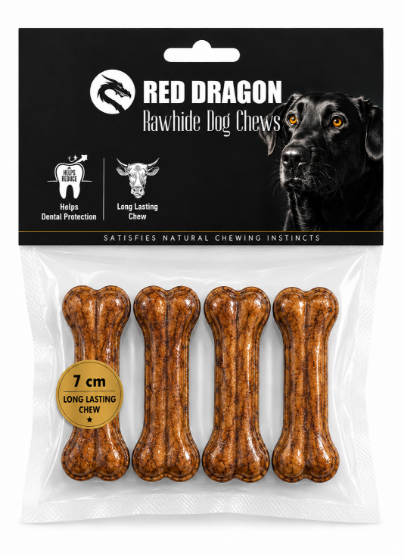 Picture of Red Dragon Rawhide Dog Chews (7cm)