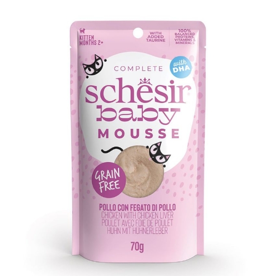 Picture of SCHESIR BABY CAT POUCH MOUSSE CHICKEN WITH LIVER 70G (12/Pack)