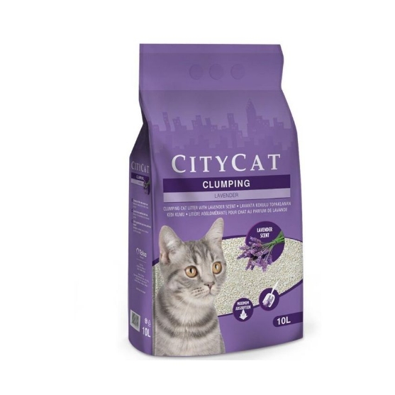 Picture of City Cat Clumping Lavender Cat Litter 10L