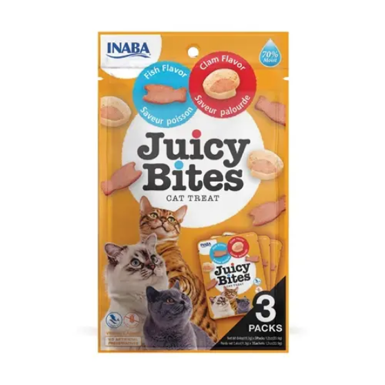 Picture of  Inaba Juicy Cat Treats  Bites Fish & Clam Flavor 