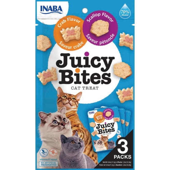 Picture of Inaba Juicy Bites Cat Treats Scallop & Crab Flavor