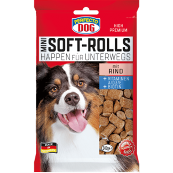 Picture of Perfecto Dog Mini Soft Rolls with Beef 240g