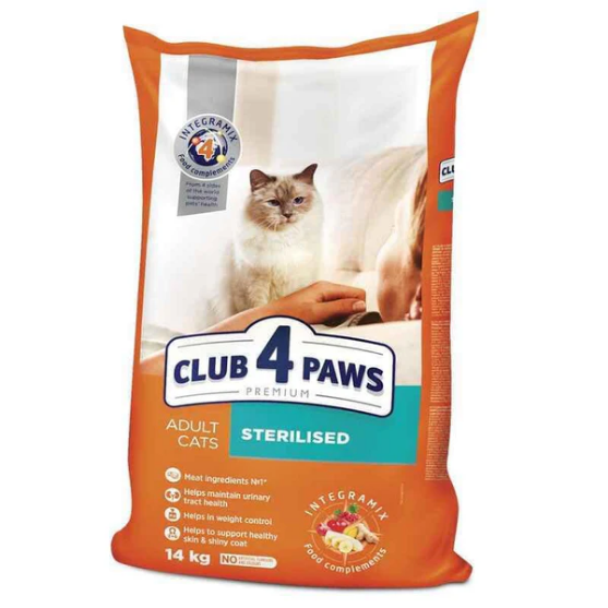 Picture of Club4Paws Adult Cat Sterilized 14kg
