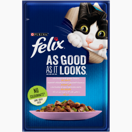 Picture of Purina Felix Trout and Green Bean 85g (26/pack)