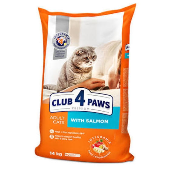 Picture of Club 4 Paws Premium Dry Cat Food for Sterilised Adult Cats – Salmon (14kg Bulk Size)