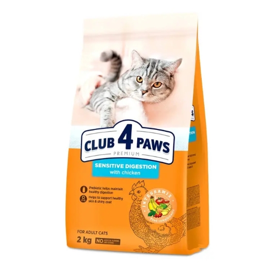 Picture of Club4Paws Adult Cats Sensitive Digestion 2Kg