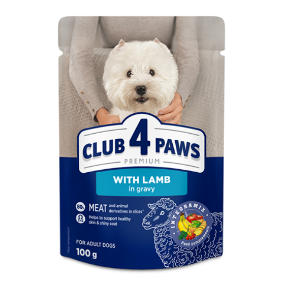 Picture of Club4Paws  Adult Small Breeds Lamb in Gravy 100g(24/Pack)