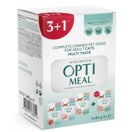 Picture of Optimeal Adult Cat Food Set Nº3 (3+1 Bundle) - 340g