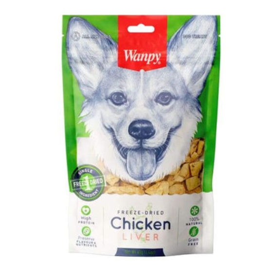 Picture of Wanpy Freeze-Dried Chicken Liver Dog Treats  40g