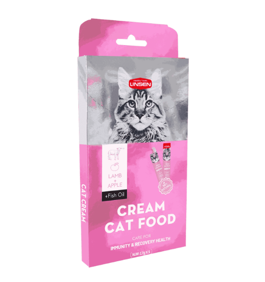 Picture of Linsen Cream Cat Treat - Lamb & Apple with Fish Oil (17g x 6 Sticks)