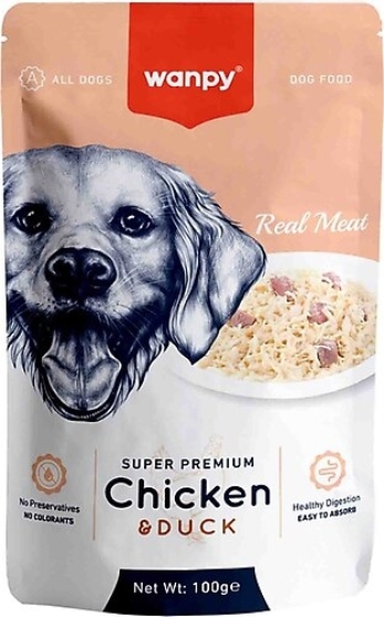 Picture of Wanpy   Premium Chicken & Duck  Pouch  100g  (6-Pack)