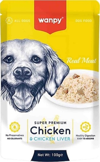 Picture of Wanpy S  Chicken & Chicken Liver Pouch - 100g (6-Pack)
