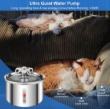 Picture of 2L Stainless Steel Automatic Cat Water Fountain with Water Level Window