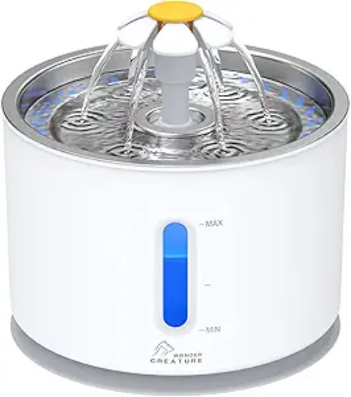 Picture of 2.4L Stainless Steel Automatic Cat Water Fountain with LED Indicator
