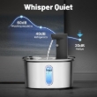 Picture of AquaFlow Pro 3.2L Wireless Stainless Steel Pet Water Fountain with Motion Sensor