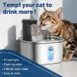 Picture of AquaFlow Pro 3.2L Wireless Stainless Steel Pet Water Fountain with Motion Sensor