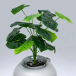 Picture of Potted Plant Hidden Cat Litter Box Enclosure with Stainless Steel Basin (47.5cm)