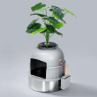Picture of Potted Plant Hidden Cat Litter Box Enclosure with Stainless Steel Basin (47.5cm)