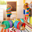 Picture of 3-Way Collapsible Rainbow Pet Tunnel Toy for Cats & Rabbits