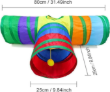 Picture of 3-Way Collapsible Rainbow Pet Tunnel Toy for Cats & Rabbits