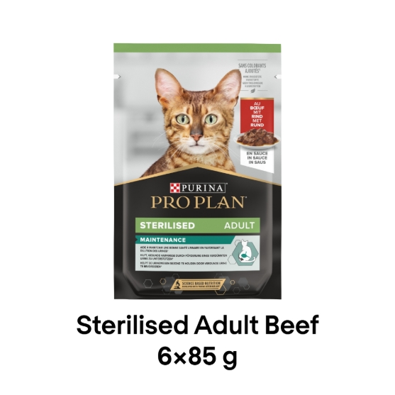 Picture of Pro Plan Sterilised Adult Beef in Gravy 6x85 g
