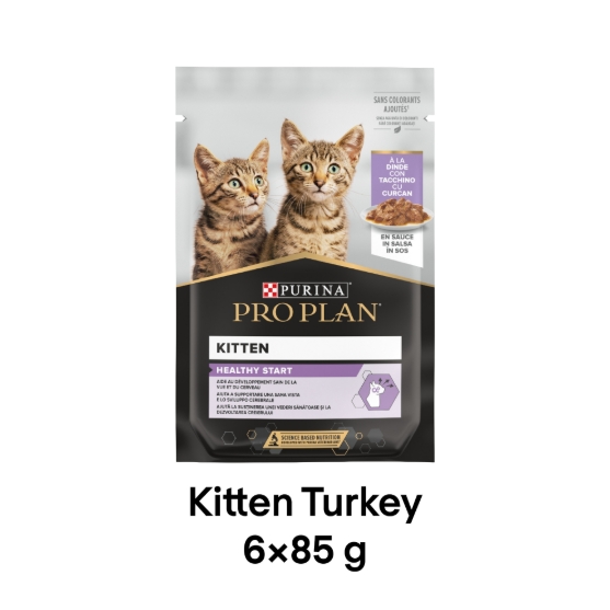 Picture of Pro Plan Kitten Healthy Start Turkey in Gravy 6x85 g