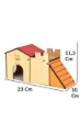 Picture of Flip Pet Single-Story Wooden Hamster House and Activity Castle