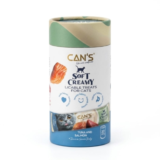 Picture of Can's Soft Creamy Lickable Cat Treats - Tuna & Salmon (30-Pack)