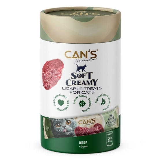 Picture of Can's Soft Creamy Beef Lickable Cat Treats (30-Pack)