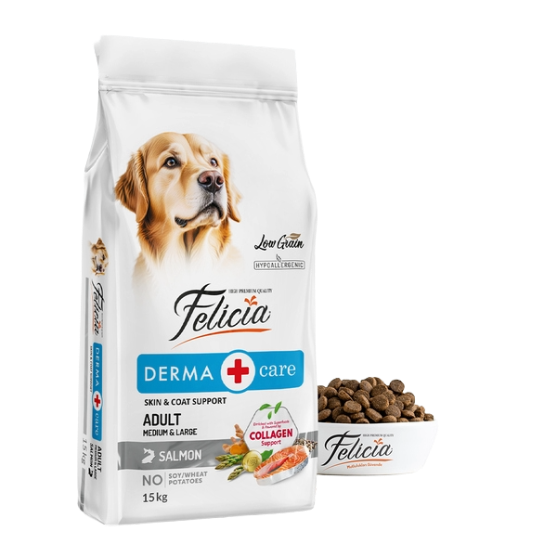 Picture of Felicia Derma Care Hypoallergenic Salmon Adult Dry Dog Food 15kg