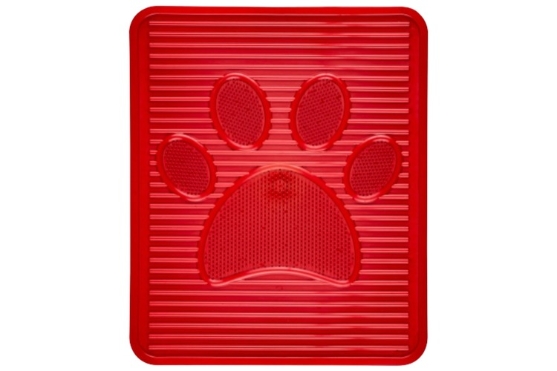 Picture of Dubex Anti-Tracking Non-Slip Plastic Cat Litter Mat (Red)