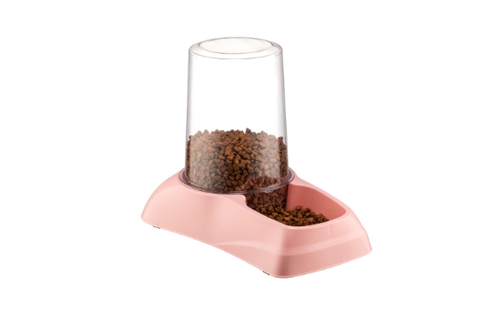 Picture of 1.75L Gravity-Fed Automatic Pet Feeder & Waterer Combo (Pink Base)