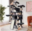 Picture of 173cm Majestic Multi-Level Cat Tree Tower with Dual Condos & 173cm Wide Wing Baskets