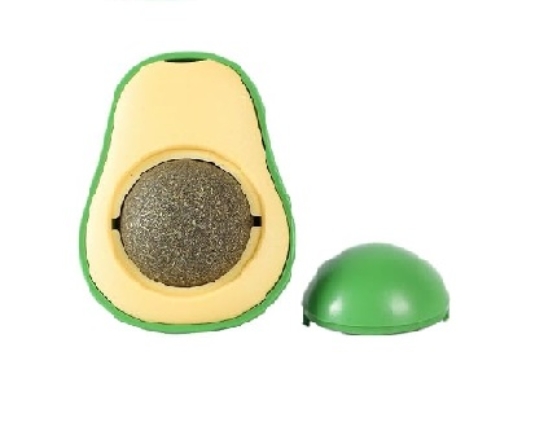 Picture of 360° Rotating Avocado Catnip Wall Ball Toy for Indoor Cats