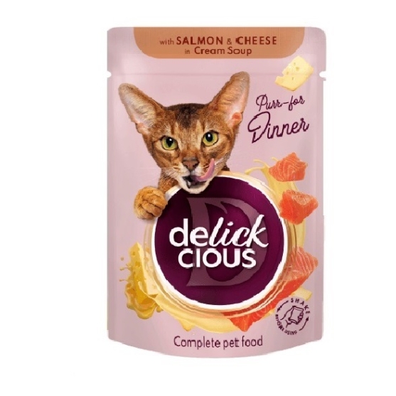 Picture of DELICKCIOUS Strips with salmon and cheese in cream soup 85g (12/pack)