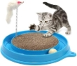 Picture of 3-in-1 Interactive Cat Scratcher Toy with Ball Track & Spring Mouse