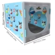 Picture of Dual-Layer Cartoon Cat Playhouse & Scratcher Box with Interactive Hanging Balls