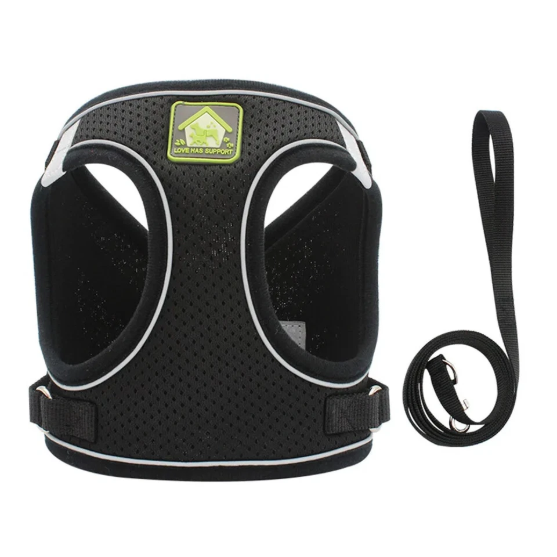 Picture of Escape-Proof Soft Mesh Cat Harness and Leash Set