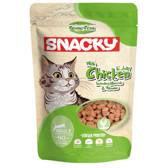 Picture of Snacky Adult Grain-Free Chicken in Jelly Wet Cat Food 85g (12-Pack)